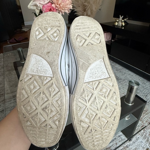 Converse Women's Classic leather White Low-Top Sneakers - Picture 7 of 9